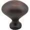 Elements 1-1/8" Overall Length Brushed Oil Rubbed Bronze Oval Merryville Cabinet Knob 897DBAC - alternate 3